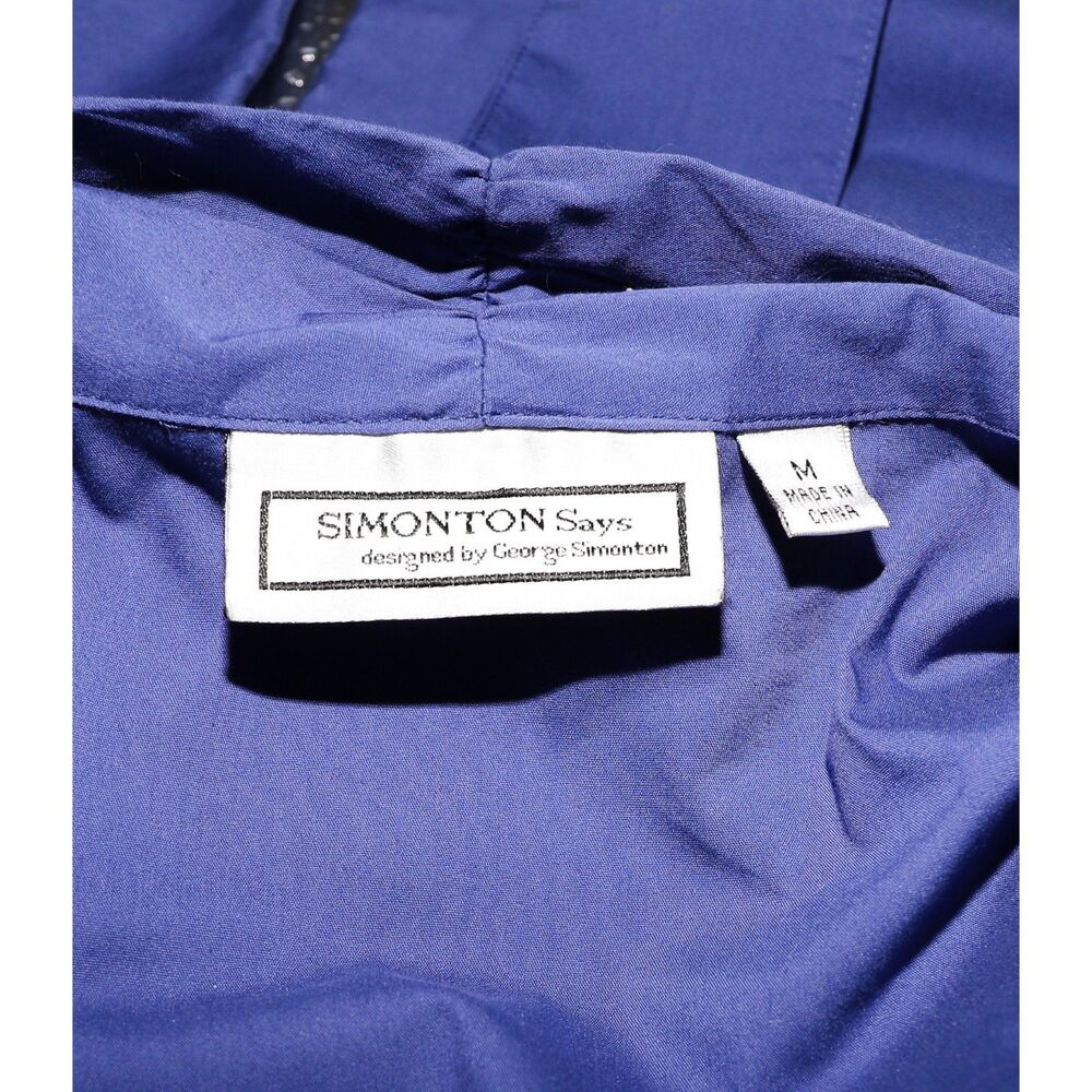 Vintage Blue Button Shirt Size Medium Romantic Long Sleeve Top - Picture 5 of 5